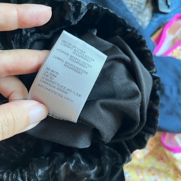 Ecote Jogger Pants Womens Size XS Black Velvet Harem Pull On Urban Outfitters - Picture 8 of 8